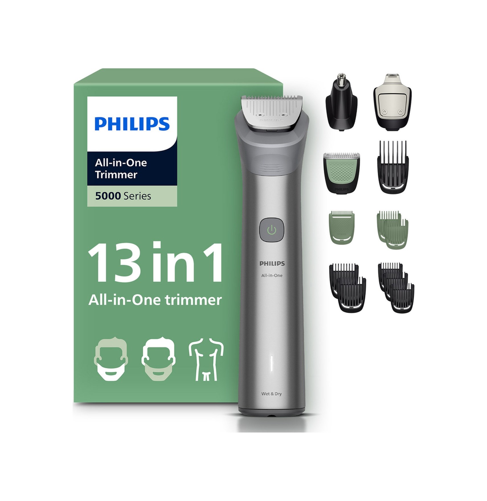 Philips  Erkek Bakım Kiti All-in-one Trimmer 5000 Serisi Mg5942/15 Şarjlı Gri