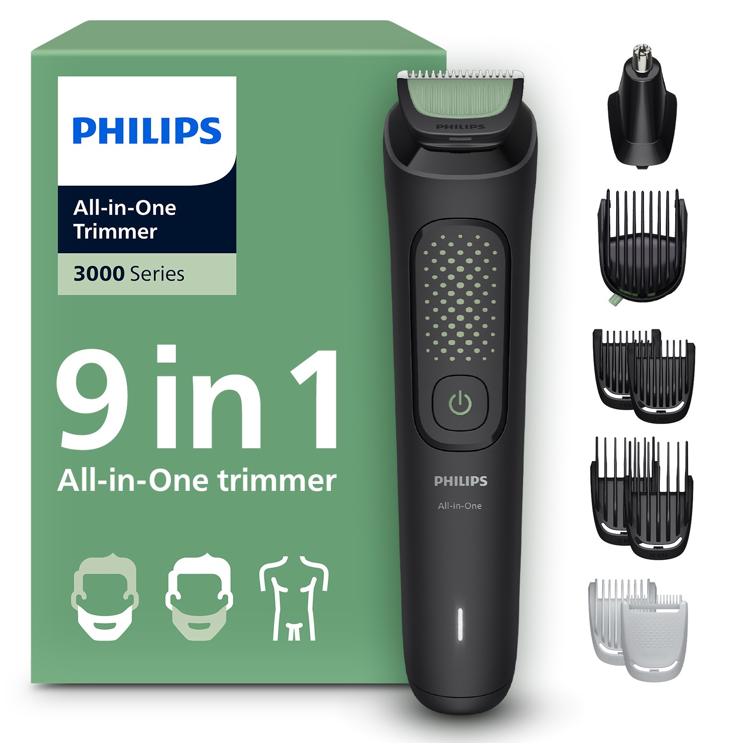 Philips MG3946/15 Erkek Bakım Seti 9'u 1 Arada Saç & Sakal Şekillendirici Siyah