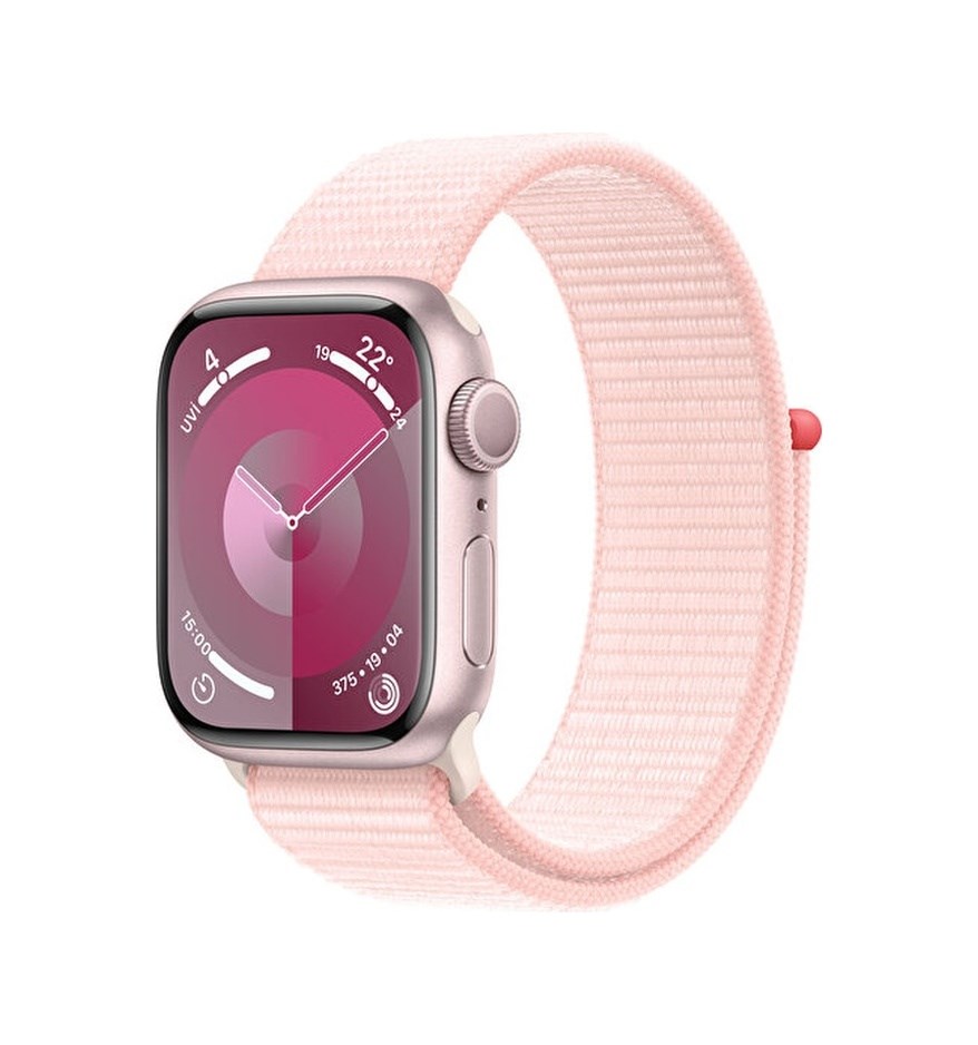 Apple Watch Series 9 41 MM Alüminyum Kasa Spor Loop Akıllı Saat (Apple Türkiye Garantili) Uçuk Pembe