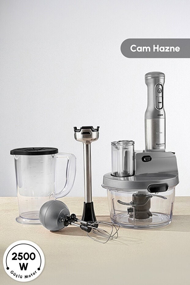 Karaca  Mastermaid Prosteel Uzun Blender Ayaklı 6 Bıçaklı 2500 W Cam Mutfak Robotu Gri