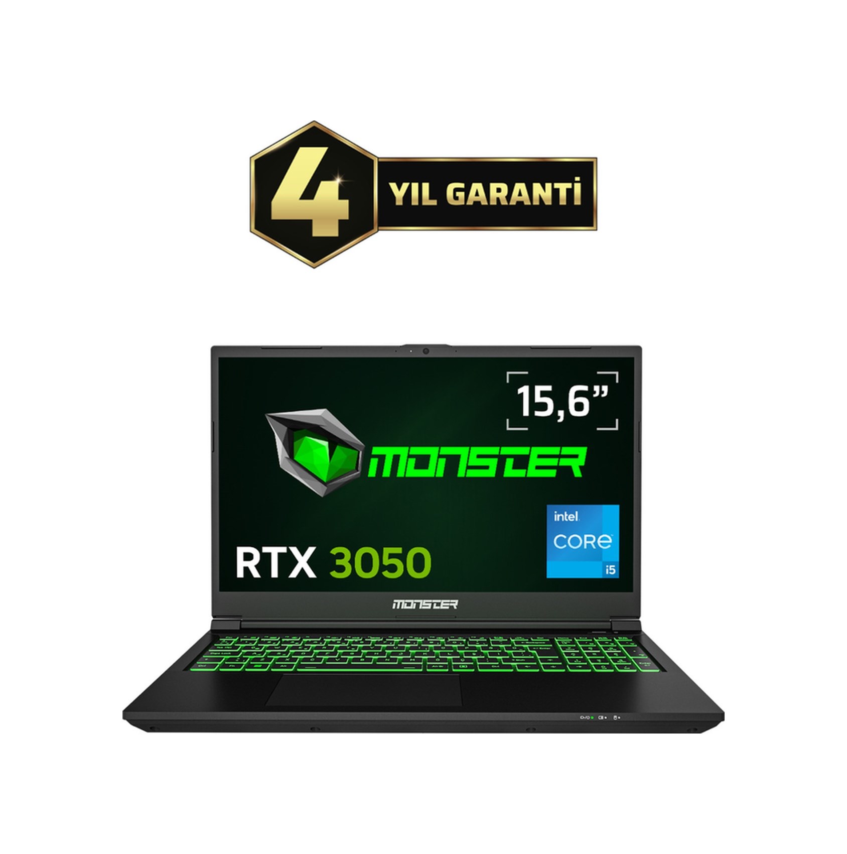 Monster Abra A5 V21.5.6 i5-12450H 8 GB 500 GB SSD RTX3050 15.6