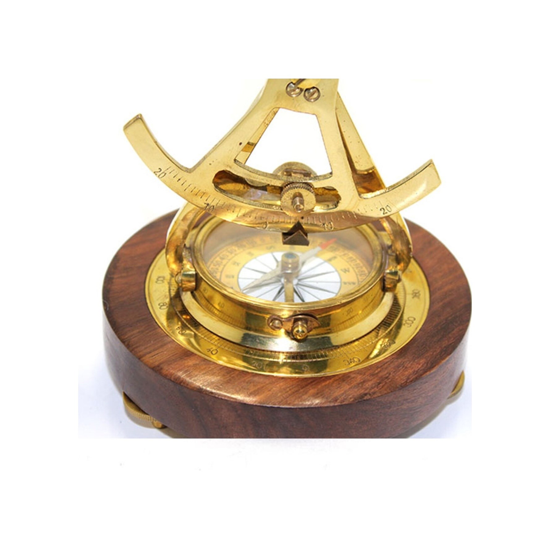 Pirinç Pusulalı Teodolit Dürbün 18 Cm X 17 Cm