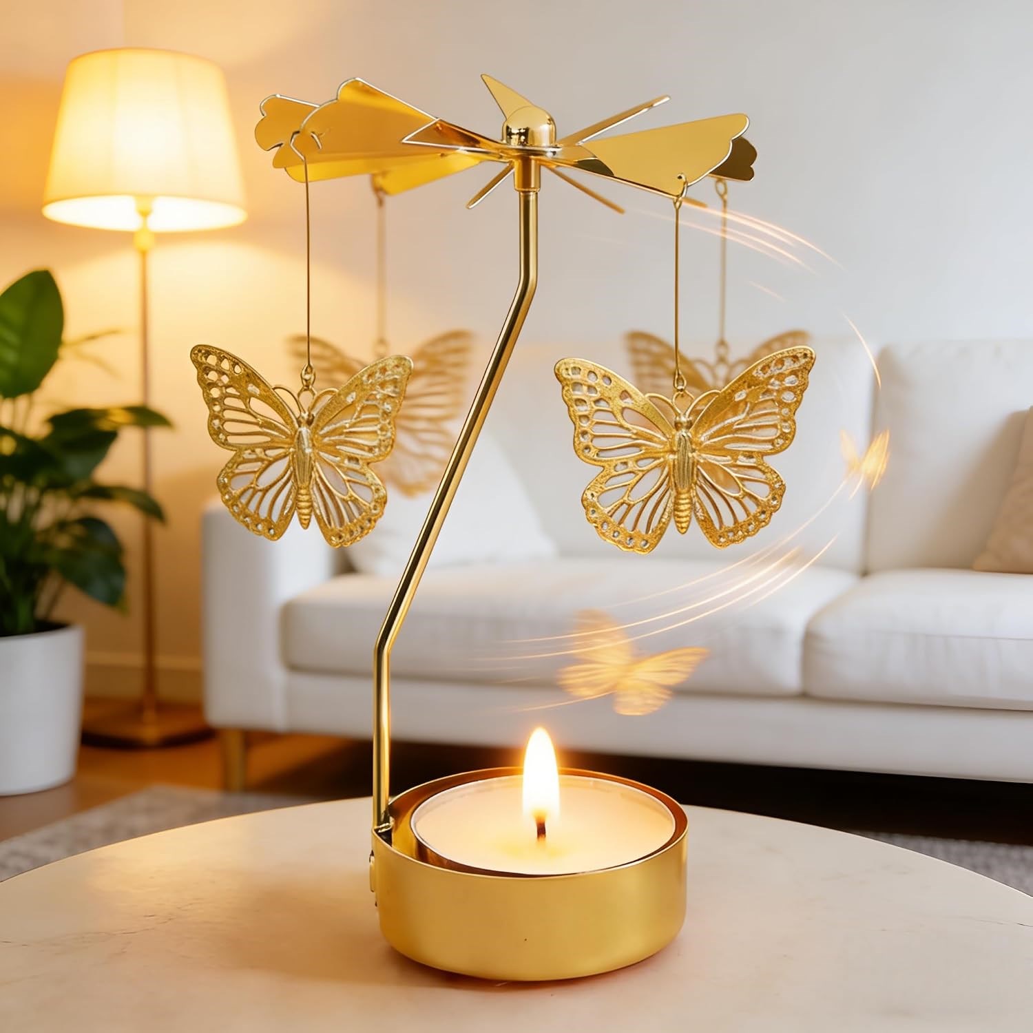 Kelebek Temalı Tealight Mumluk – Dekoratif Masa Üstü Aksesuar