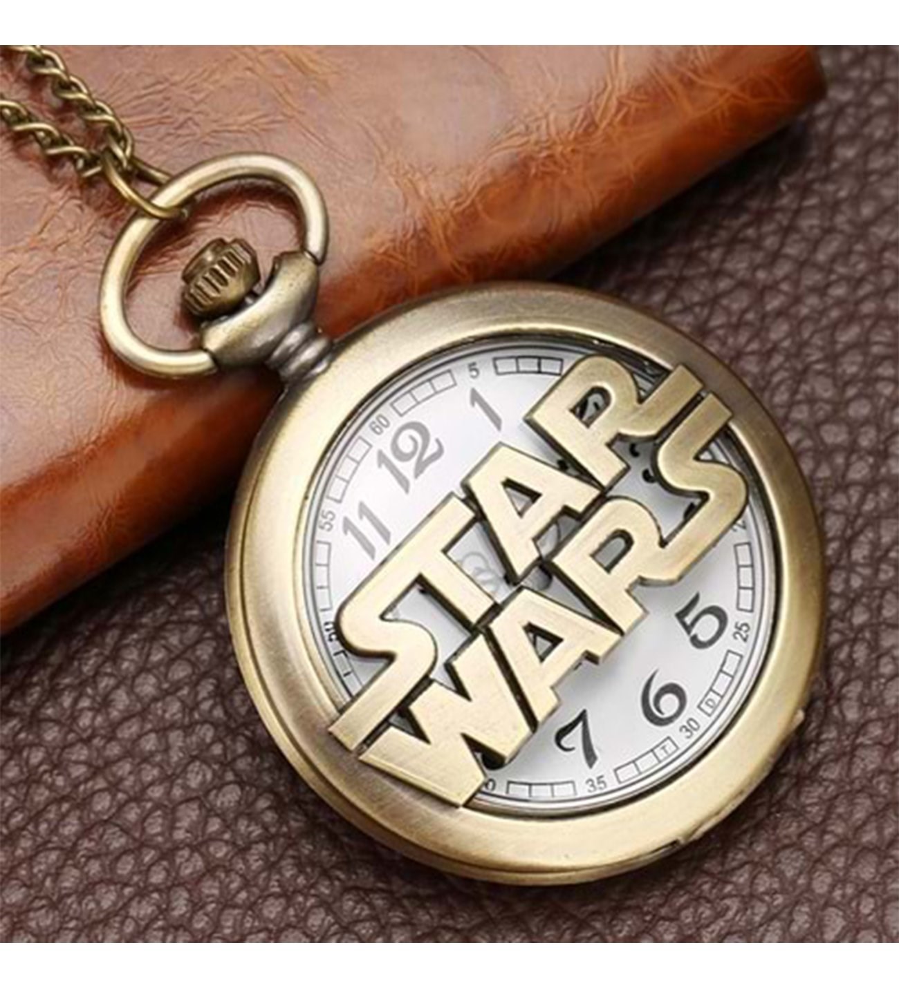 Kişiye Özel Retro Star Wars Görünümlü Quartz Köstekli Saat