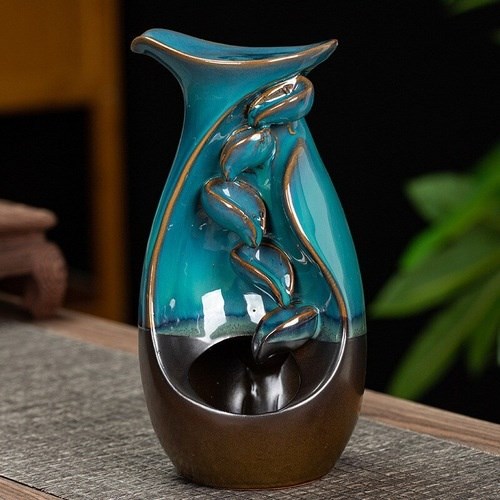 Şelale Tasarımlı Geri Akışlı Tütsülük 20*10*Cm - 10 Adet Tütsü He (534896246)
