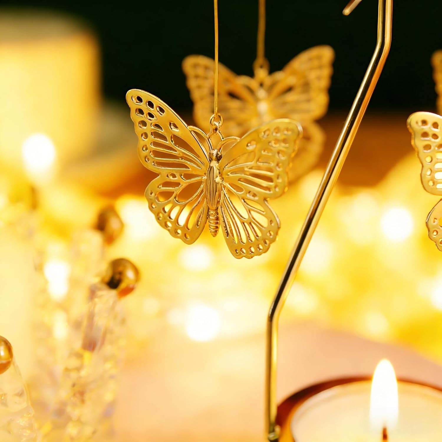 Kelebek Temalı Tealight Mumluk – Dekoratif Masa Üstü Aksesuar
