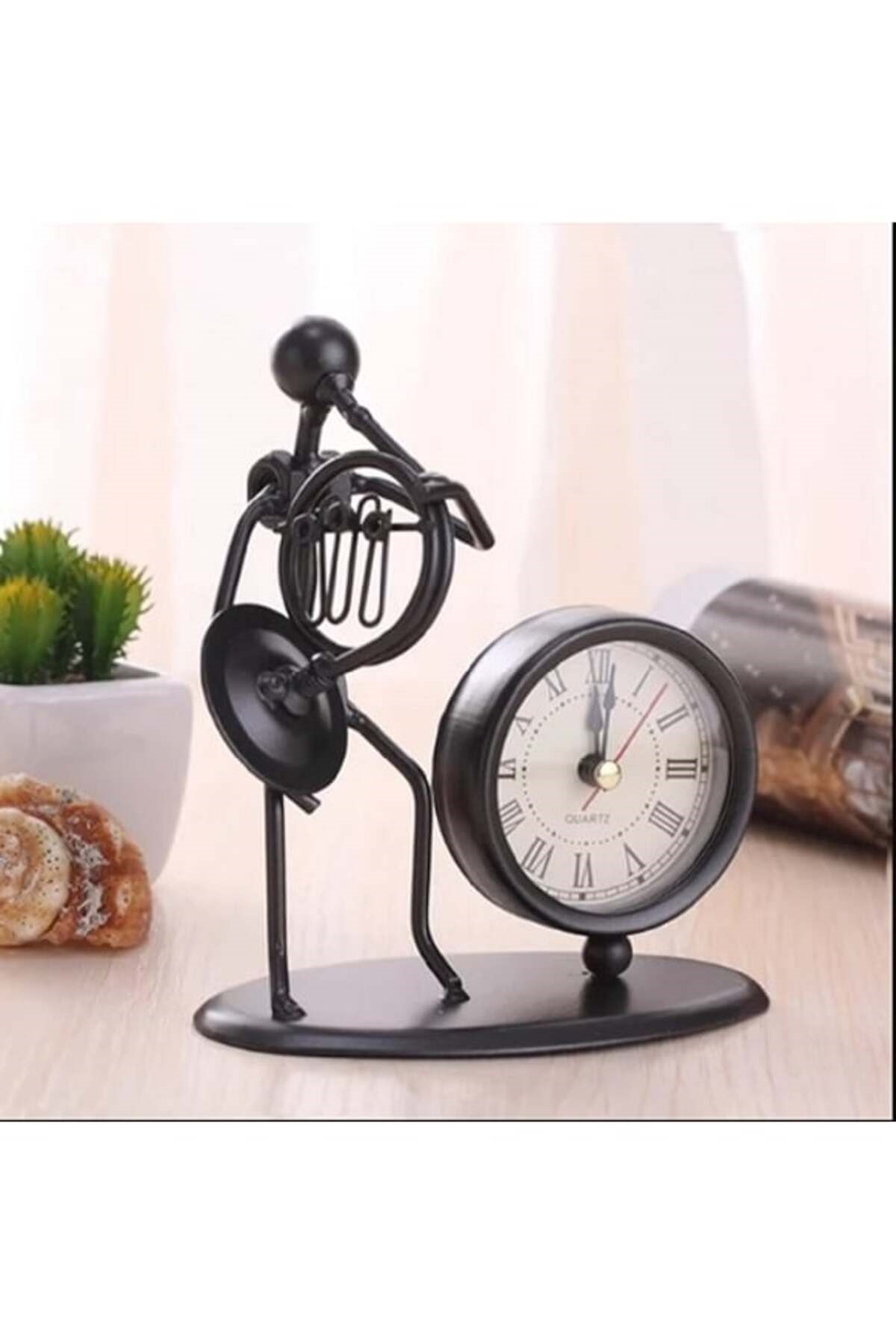 Antika Demir Saat Odası Vintage Saat Masa Saati Retro Dijital Saat 3