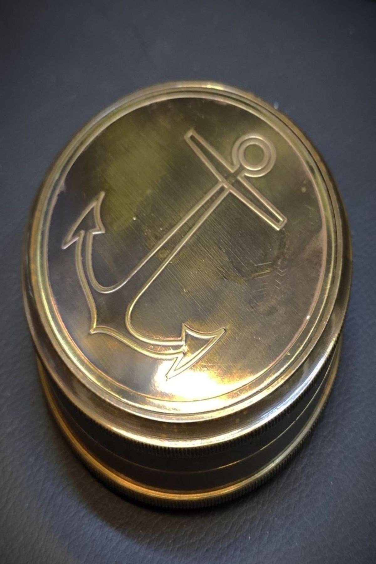Eskitme Pirinç Denizci Çapalı Çalışır Pusula