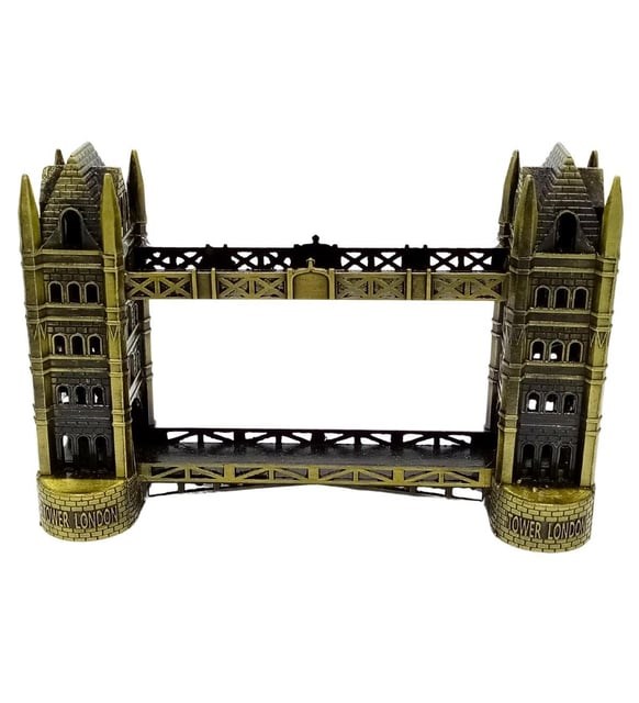 Vintage Metal Londra Köprüsü Tower Bridge Antik Bronz 16 cm