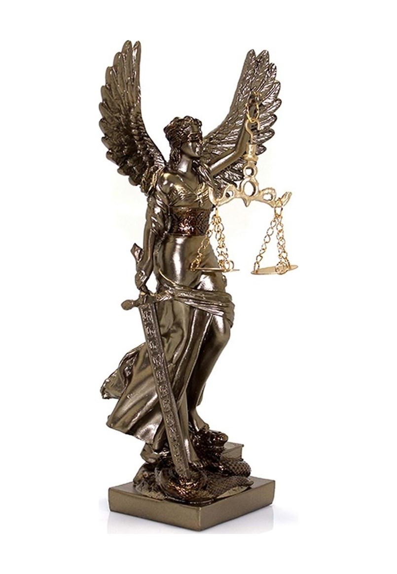 Kanatlı Themis Adalet Kadını Heykeli Biblo