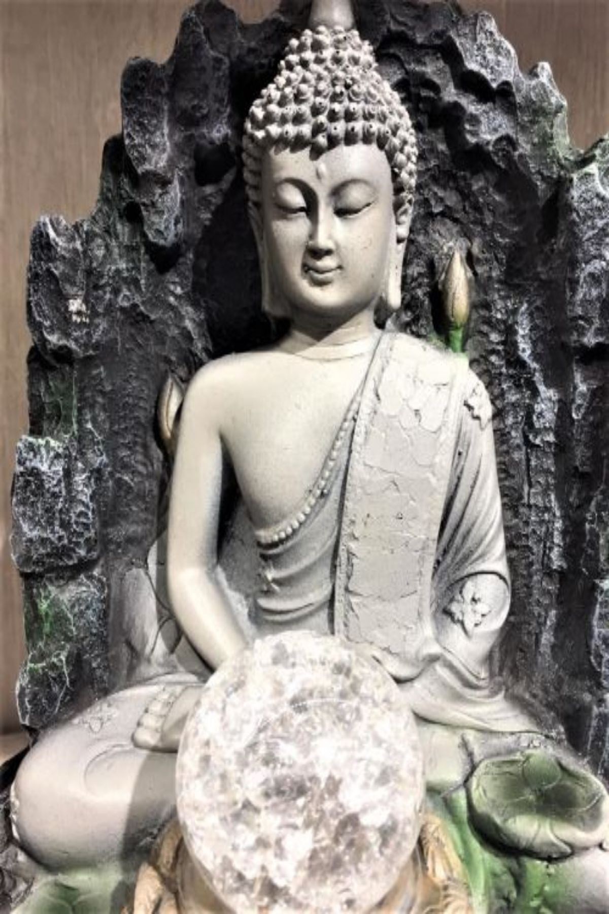 Dekoratif Işıklı Buda Tasarımlı Su Şelalesi