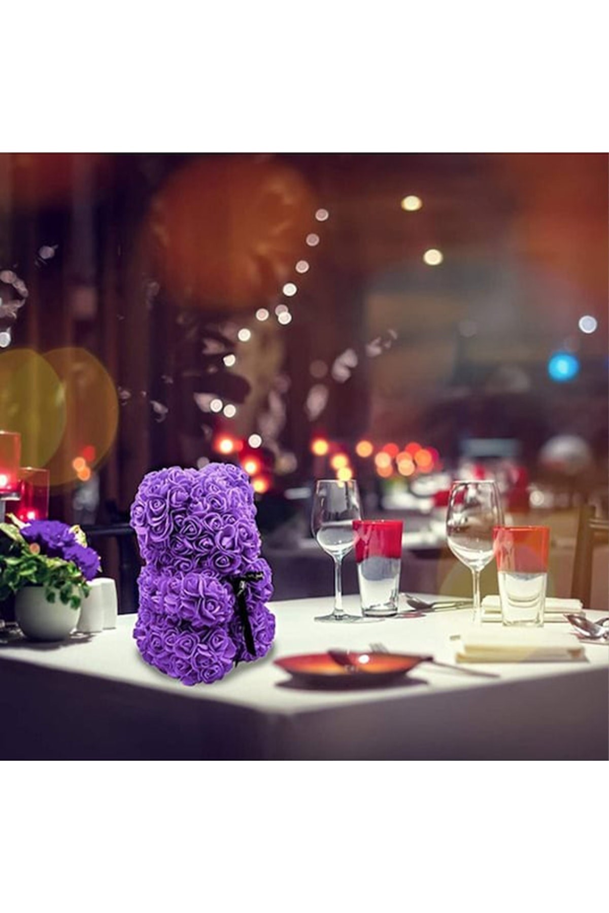 Teddy Rose Mor Gül Ayıcık