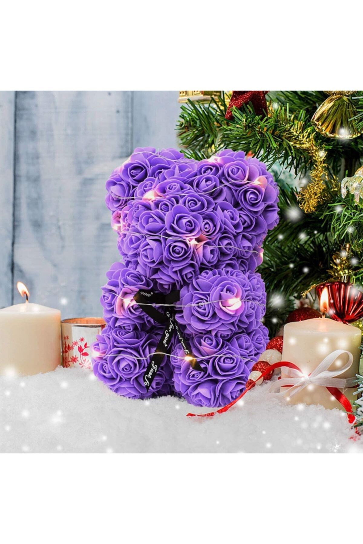 Teddy Rose Kırmızı Mor Ayıcık