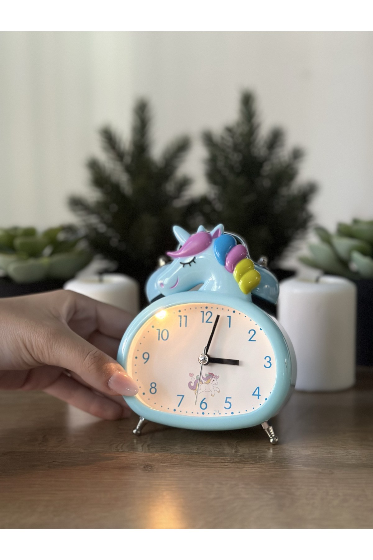 Unicorn Işıklı Alarmlı Masa Üstü Çalar Saat