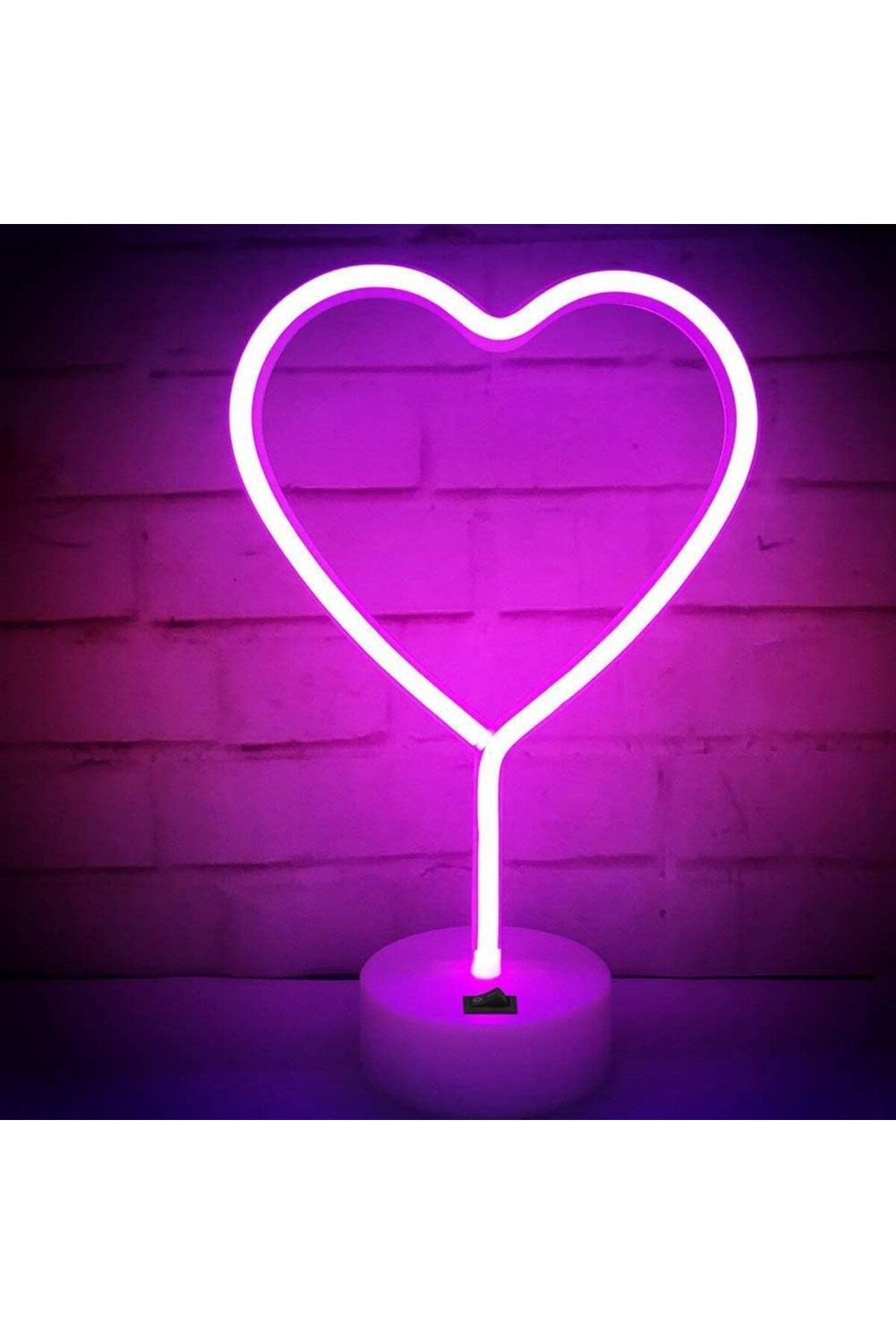 Kalp Tasarımlı Işıklı Neon Led Lamba