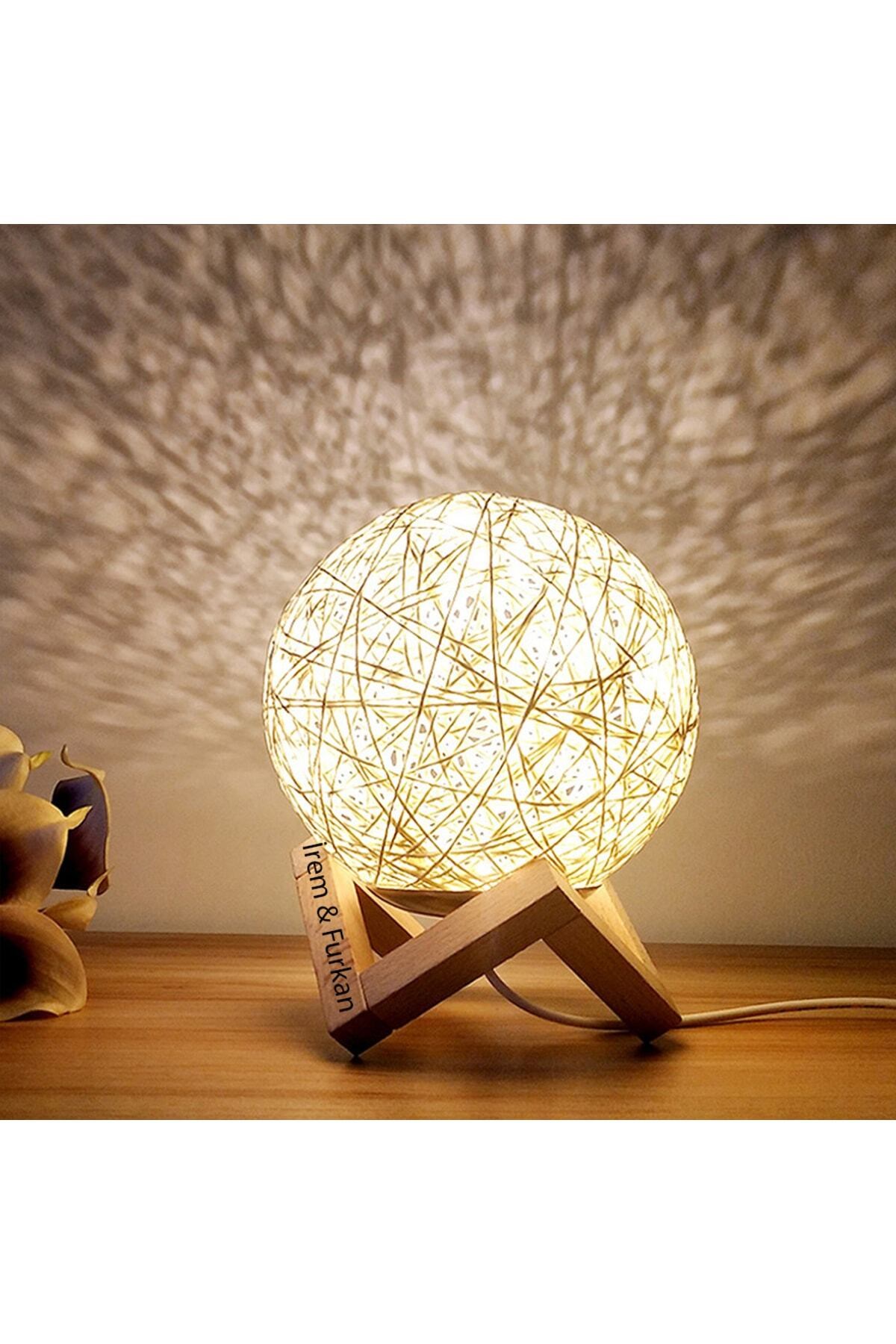 Kişiye Özel Rattan Gece Lambası 19cm*15cm