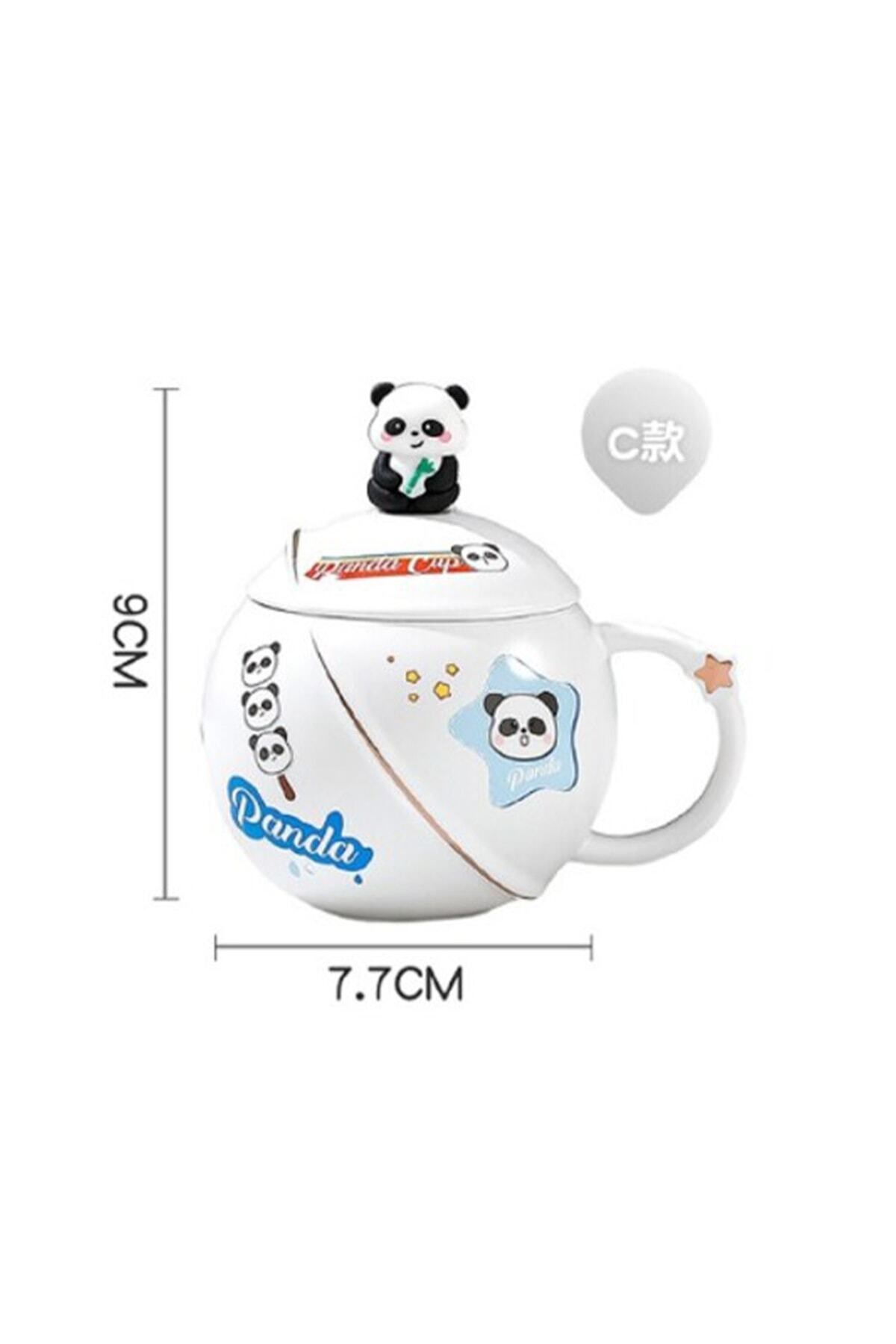 Kapaklı Panda Temalı Kupa Bardak