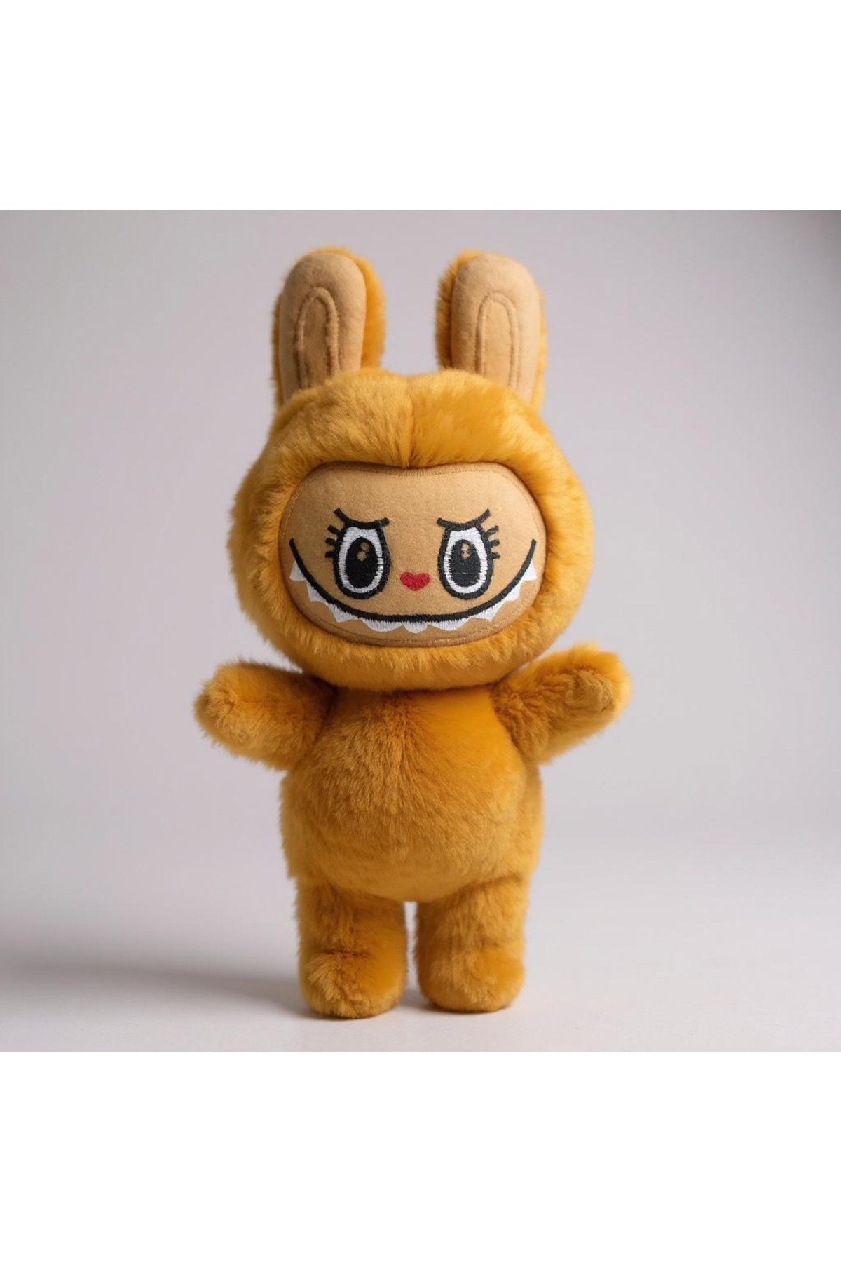 Mini Tavşan Kostümlü Labubu Peluş Oyuncak Sarı