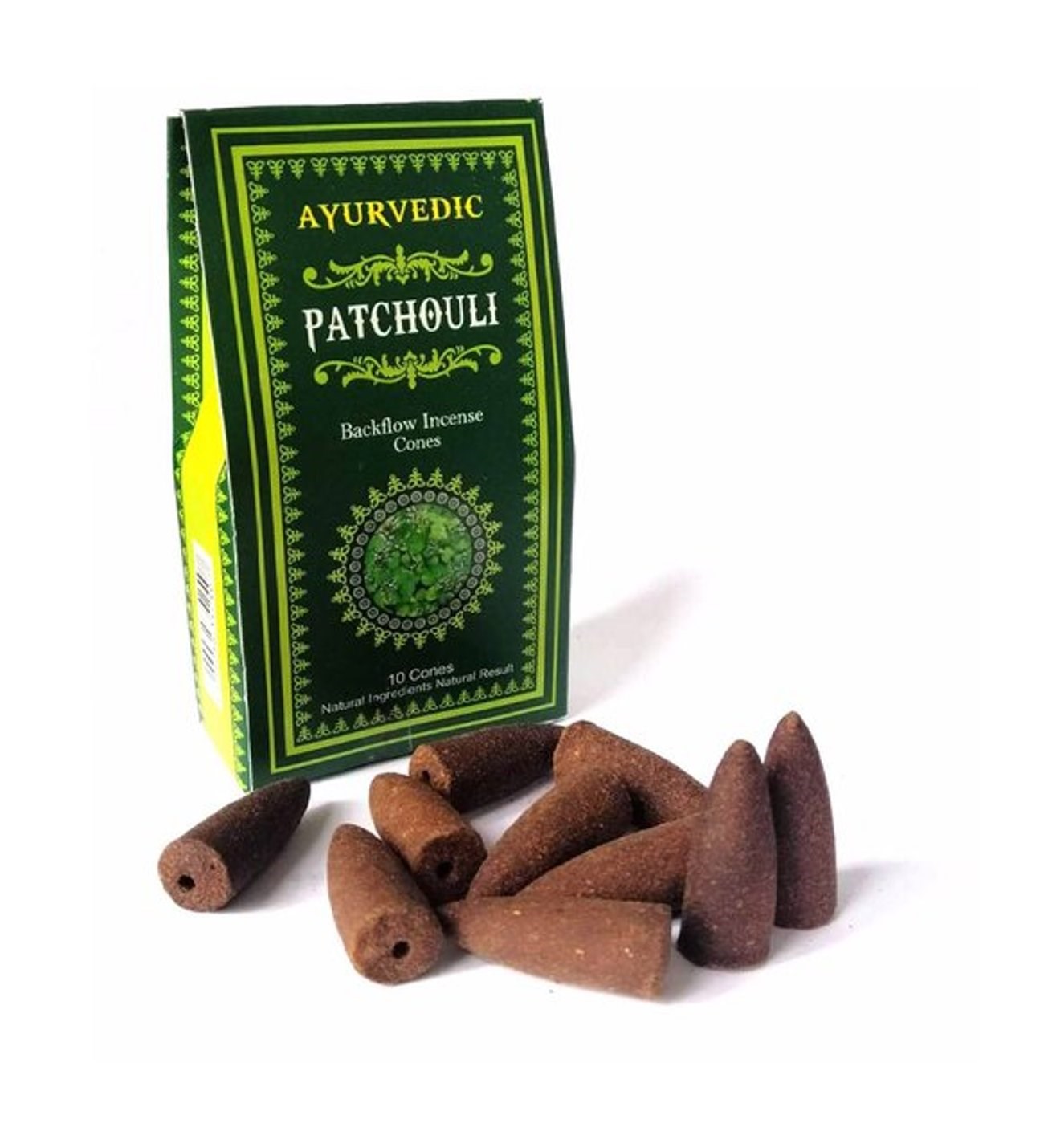 Ayurvedic Konik ( Geri Akış ) Tütsü Patchoulı Aromalı ( 10 Adet )