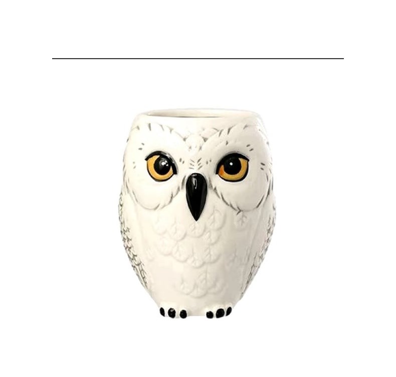 300ml Yaratıcı 3d Baykuş Seramik Karikatür Hayvan Kupa & Meşrubat Bardağı Beyaz