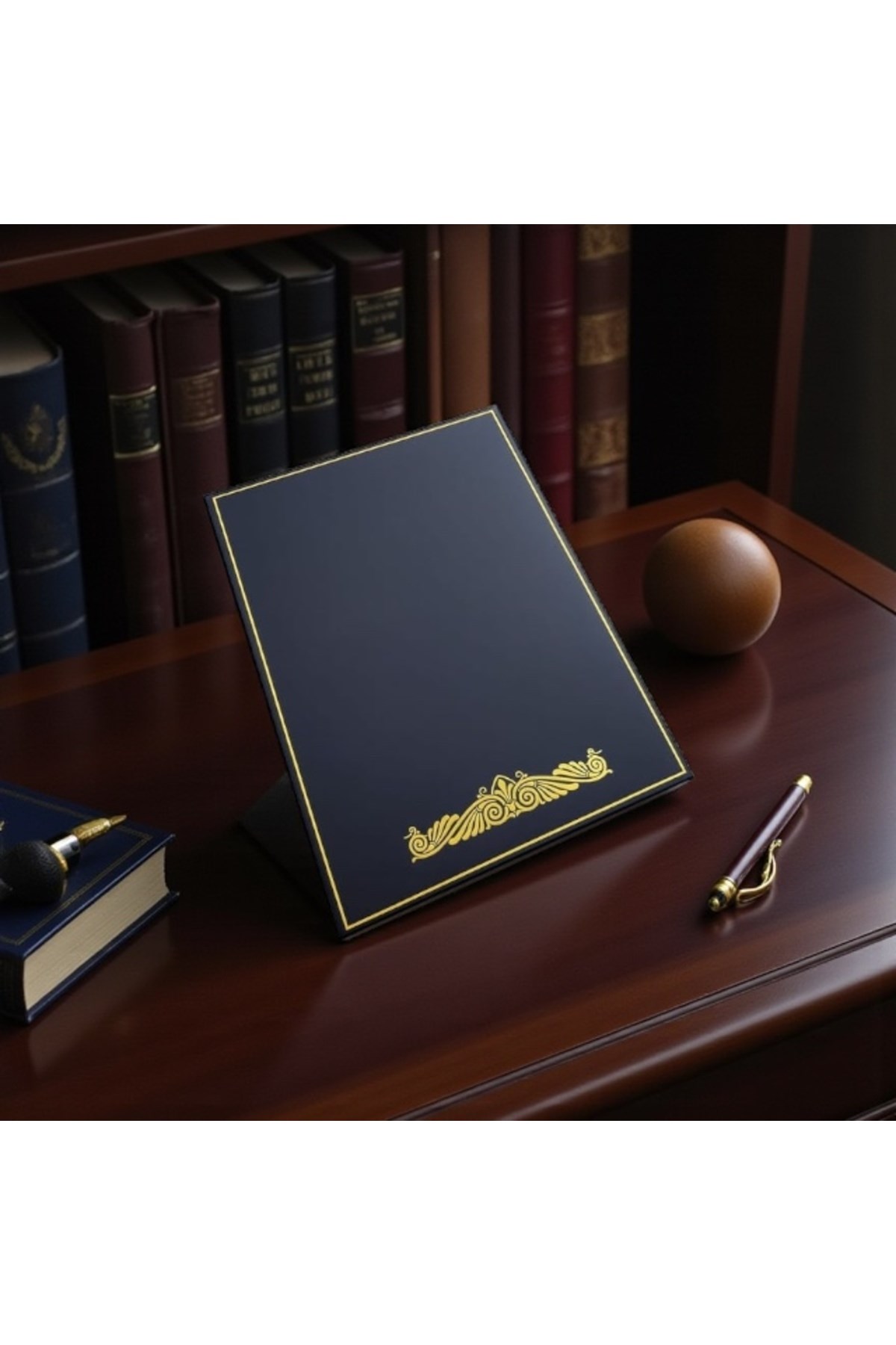 İsme Özel Yeşil Renk Divit Hokka Defter Ve Tüylü Kalem Seti