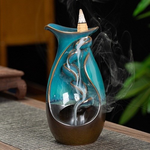 Şelale Tasarımlı Geri Akışlı Tütsülük 20*10*Cm - 10 Adet Tütsü He (534896246)