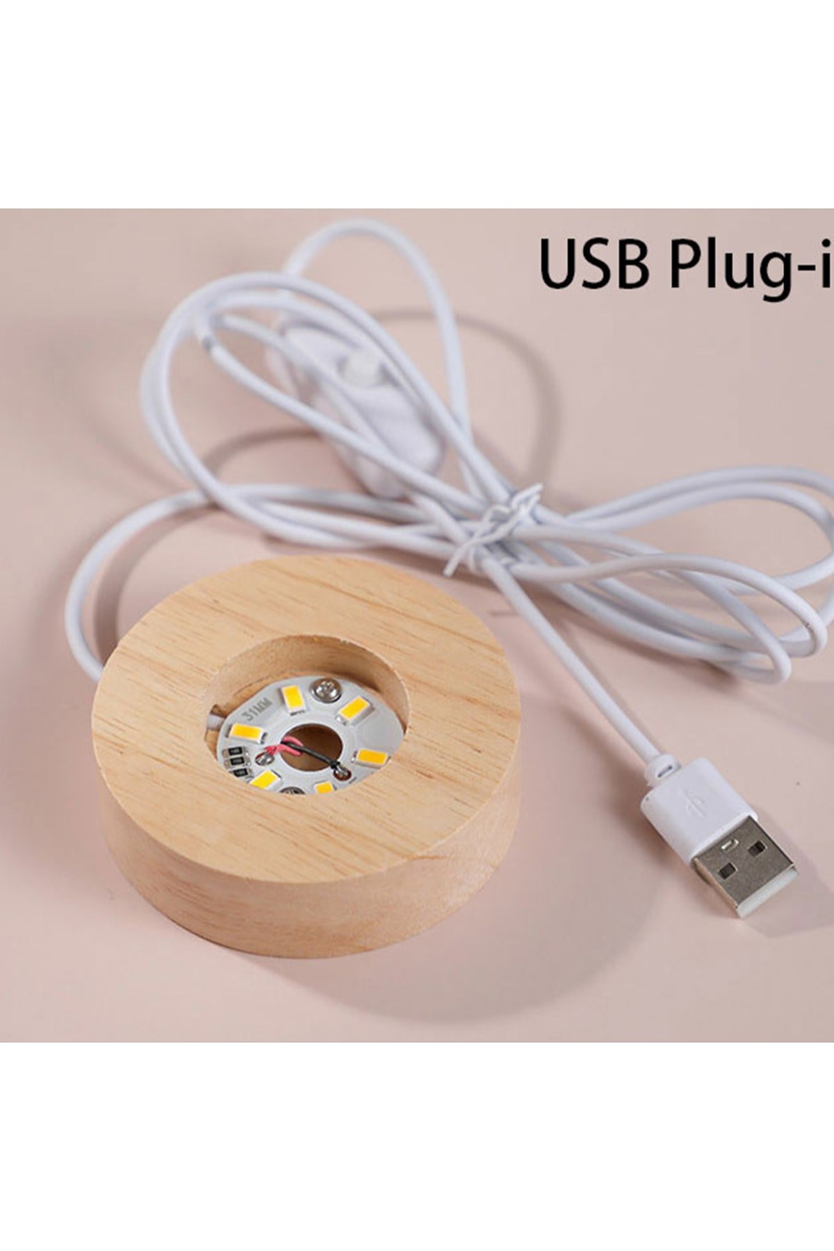 Büyük Boy Işıklı Ahşap Kaideli Gezegenler Temalı Cam Küre 8cm Ve Lotus Çiçeği Kolye