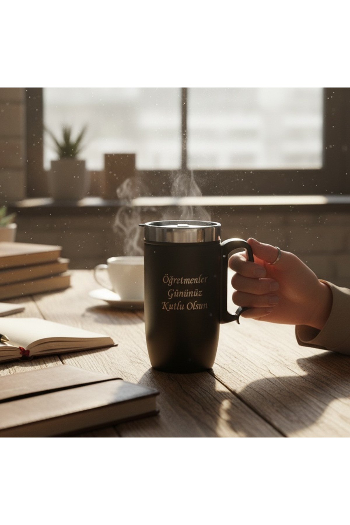 Kişiye Özel Öğretmenler Günü Özel Tasarım Termos Kupa – Kişiye Özel Hediye, Isı Yalıtımlı Çelik Mug