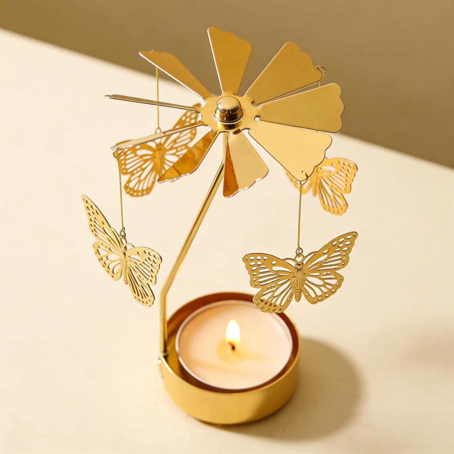 Kelebek Temalı Tealight Mumluk – Dekoratif Masa Üstü Aksesuar