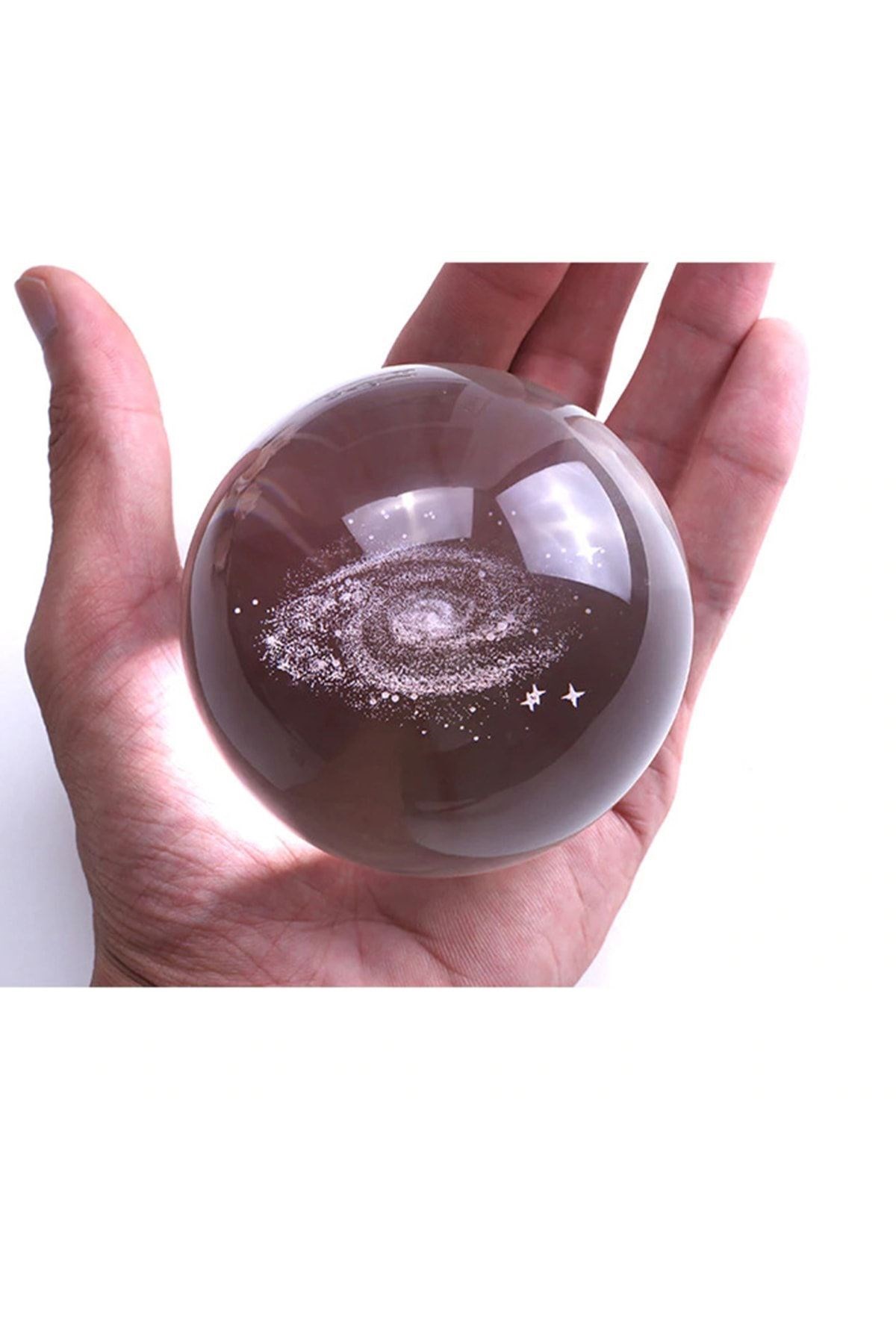 Dekoratif Metal Ayaklı Samanyolu 3d Cam Küre