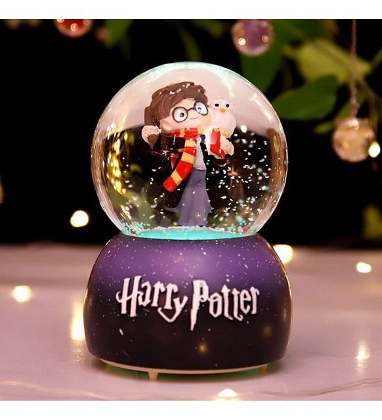 Harry Potter İçi Dönmeli Üflemeli Işıklı Müzikli Kar Küresi Büyük Boy