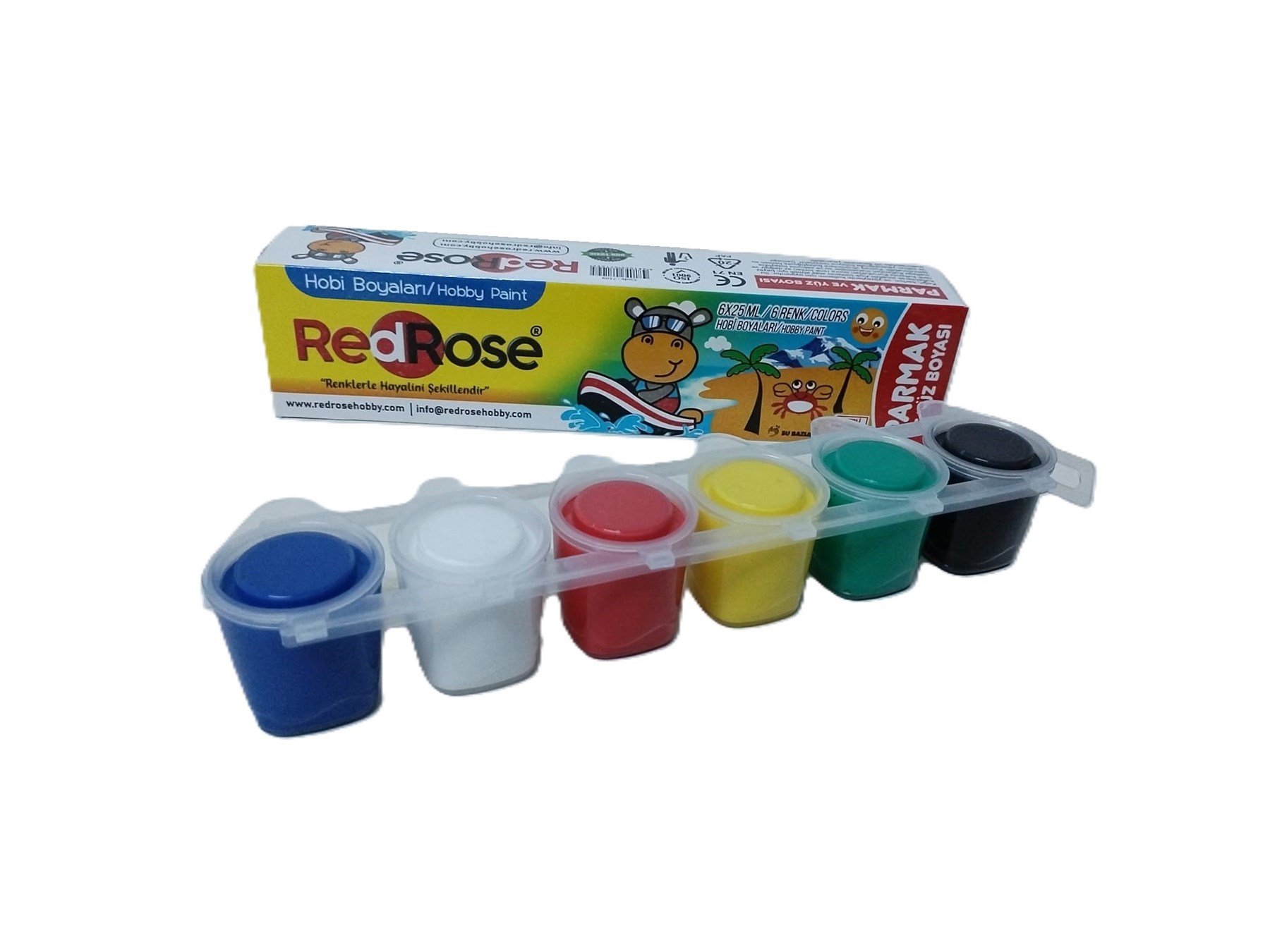 Hayal Sepeti Parmak ve Yüz Boyası 6 Renk 6x25mm Hayal Sepeti Parmak ve Yüz Boyası 6 Renk 6x25mm