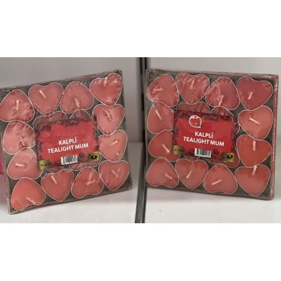 Mum Tea lights  16ad KALP Şekilli Mum Tea lights  16ad KALP Şekilli