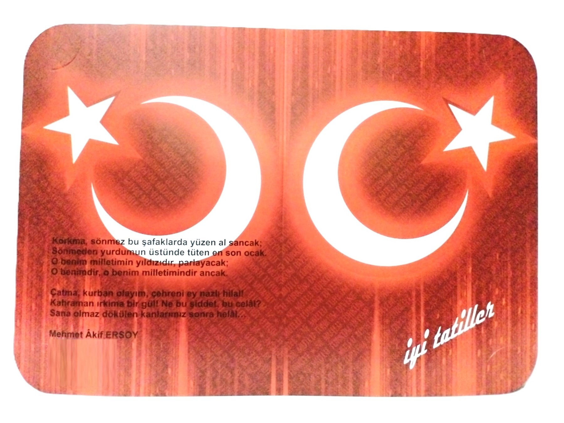Karne Kabı Türk Bayraklı - İSTİKLAL MARŞI Karne Kabı Türk Bayraklı - İSTİKLAL MARŞI