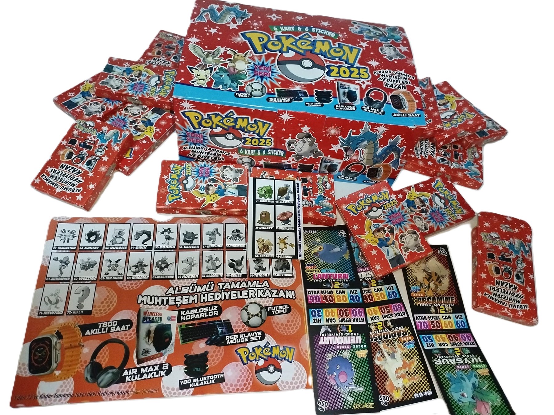 Hayal Sepeti Pokemon Yeni BÜYÜK Kutu 2025 288 kart + 288 sticker  Orjinal Oyun Kartı 288 Adet  Hayal Sepeti Pokemon Yeni BÜYÜK Kutu 2025 288 kart + 288 sticker  Orjinal Oyun Kartı 288 Adet