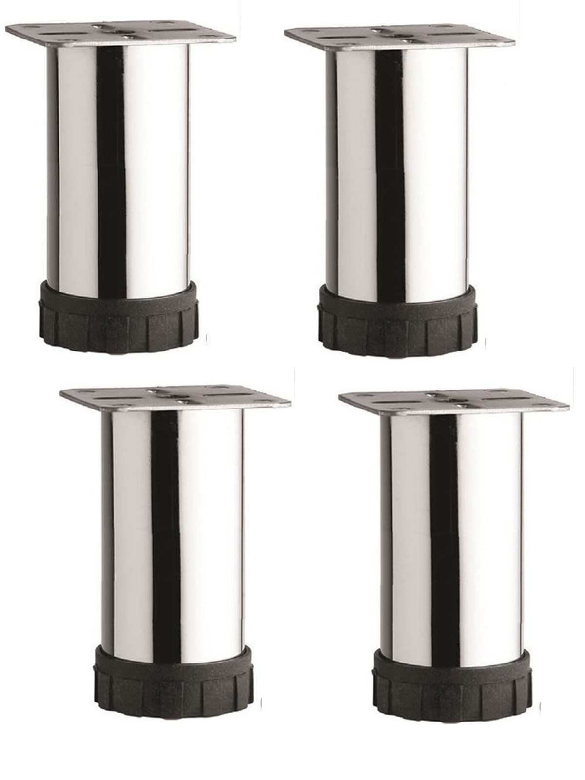 Metal Baza Dolap Ayağı Krom Kalın Çap 45mm  yükseklik 8cm 4 adet 1 takım Metal Baza Dolap Ayağı Krom Kalın Çap 45mm  yükseklik 8cm 4 adet 1 takım