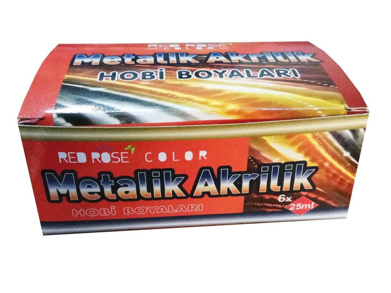 Metalik Akrilik Boya 6 Renk