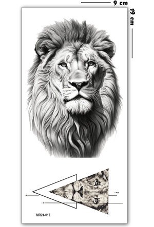 Hayal Sepeti Geçici Dövme 9,5x19CM Tattoo Minimal Tattoo Aksesuar Şık  ASLAN MODELİ Hayal Sepeti Geçici Dövme 9,5x19CM Tattoo Minimal Tattoo Aksesuar Şık  ASLAN MODELİ