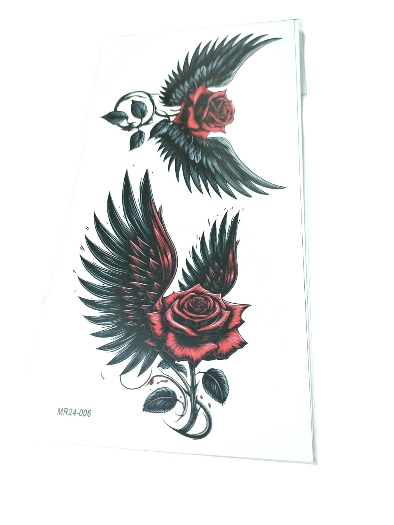 Hayal Sepeti Geçici Dövme 9,5x19CM Tattoo Minimal Tattoo Aksesuar Şık  KANATLI KIRMIZI GÜL MODELİ Hayal Sepeti Geçici Dövme 9,5x19CM Tattoo Minimal Tattoo Aksesuar Şık  KANATLI KIRMIZI GÜL MODELİ