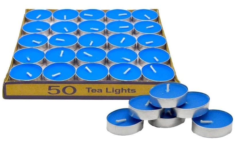 Hayal Sepeti Mum Tea lights  50ad MAVİ renk Hayal Sepeti Mum Tea lights  50ad MAVİ renk