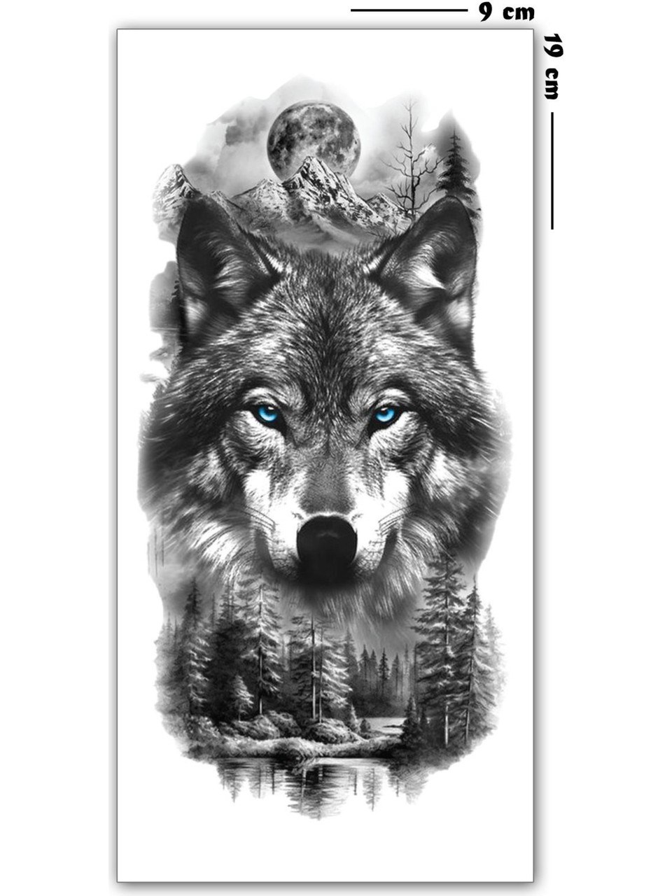 Hayal Sepeti Geçici Dövme 9,5x19CM Tattoo Minimal Tattoo Aksesuar Şık  KURT MODELİ Hayal Sepeti Geçici Dövme 9,5x19CM Tattoo Minimal Tattoo Aksesuar Şık  KURT MODELİ