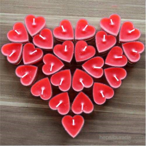 Mum Tea lights  16ad KALP Şekilli Mum Tea lights  16ad KALP Şekilli