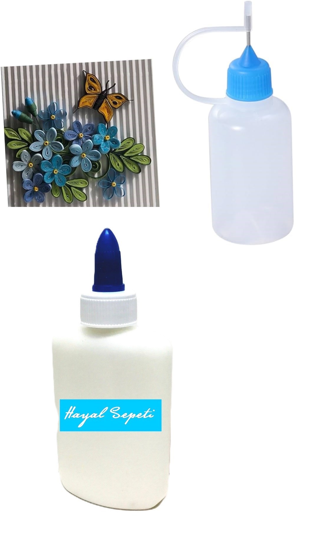 Hayal sepeti İğne Uçlu 30ml Tutkal kabı + 100 gr tutkal  -Boya Şişesi Hayal sepeti İğne Uçlu 30ml Tutkal kabı + 100 gr tutkal  -Boya Şişesi