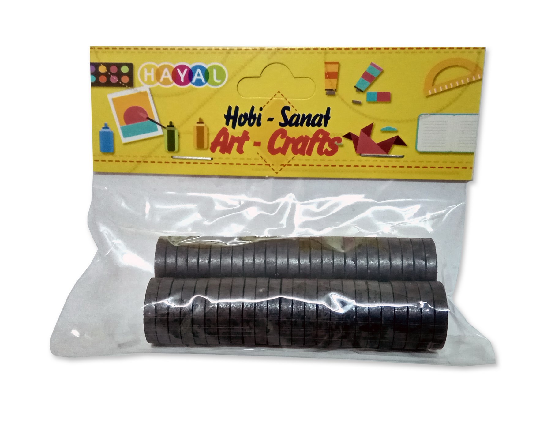 Mıknatıs, Halka Tipi Siyah 50adet Mıknatıs, Halka Tipi Siyah 50adet