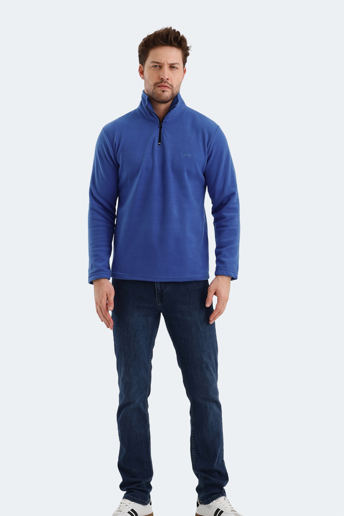 Slazenger SANNE IN Erkek Saks Mavi Polar ST21WE038 Slazenger SANNE IN Erkek Saks Mavi Polar ST21WE038