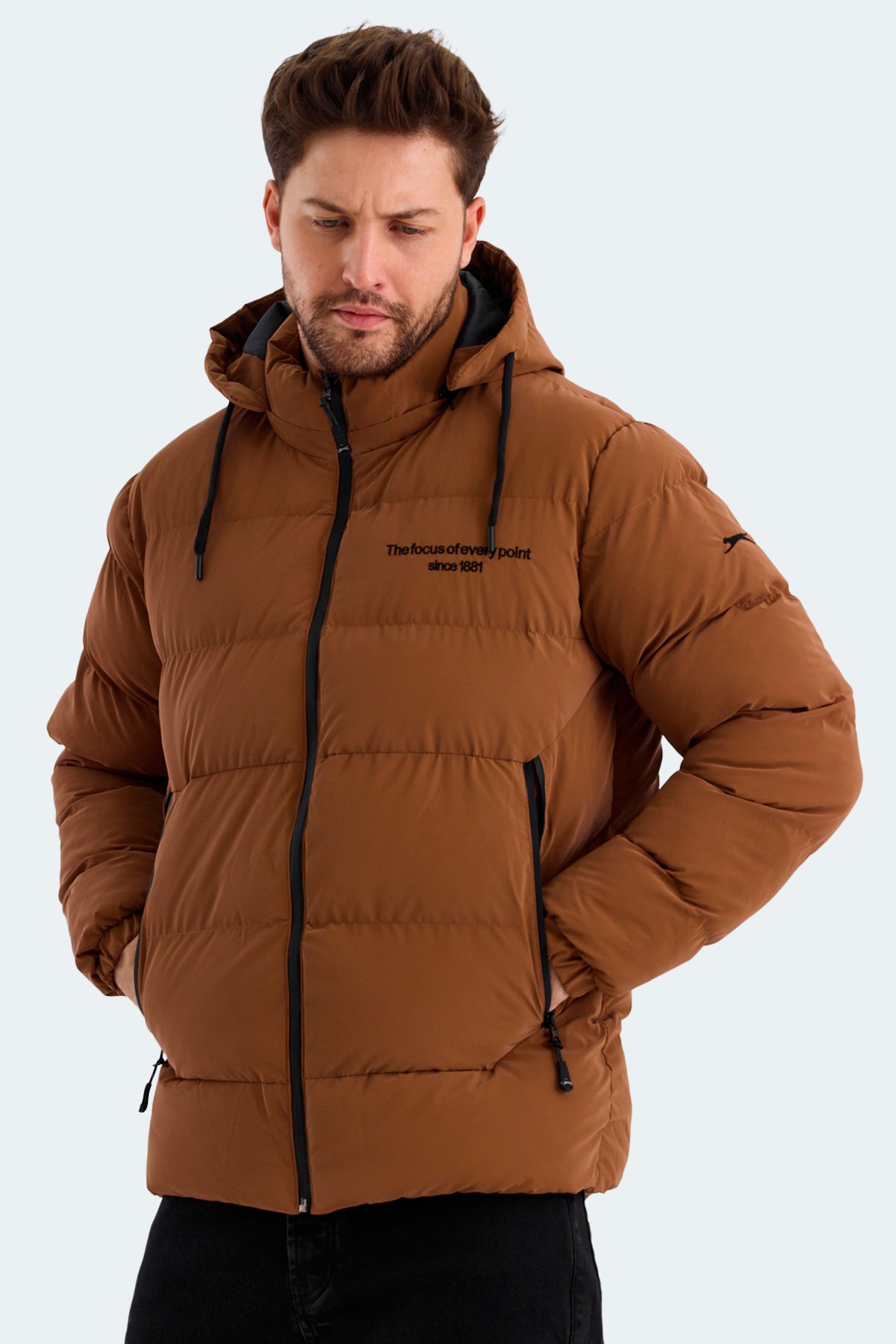 Slazenger HEINER Erkek Kapüşonlu Şişme Taba Mont & Kaban Slazenger HEINER Erkek Kapüşonlu Şişme Taba Mont & Kaban