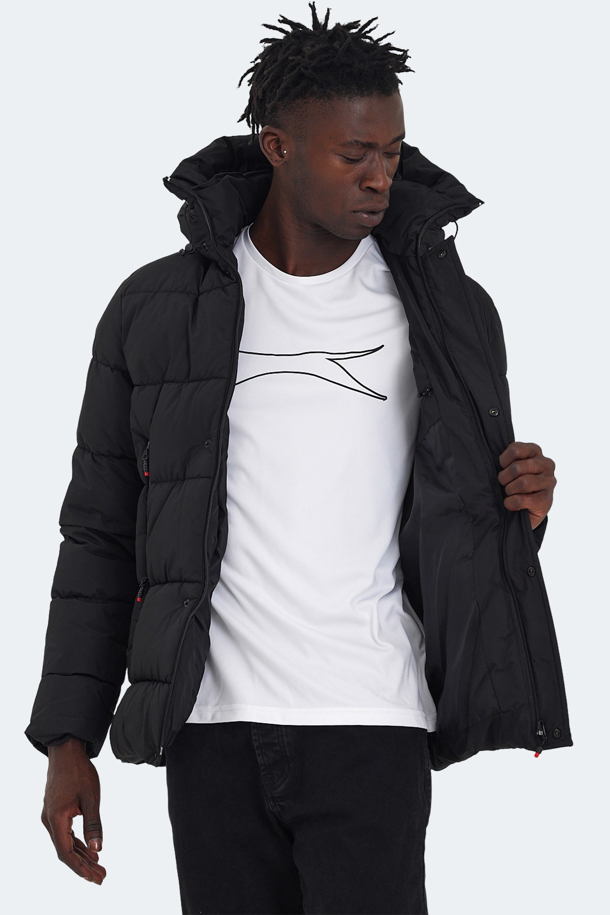 Slazenger GAFAR Erkek Siyah Mont & Kaban ST24JE027 Slazenger GAFAR Erkek Siyah Mont & Kaban ST24JE027