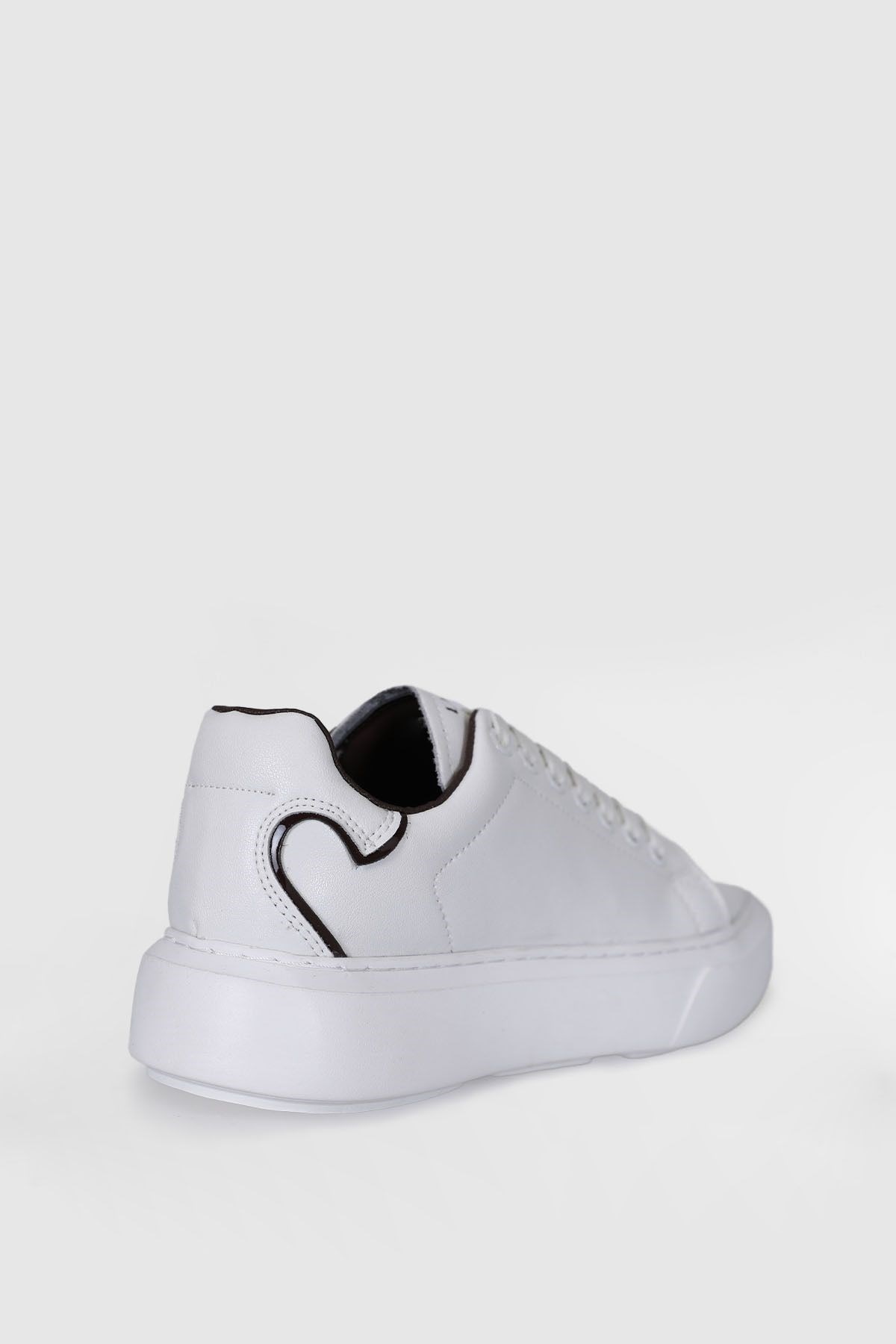 Hakiki Deri Bağcıklı Günlük Kadın Sneaker Ayakkabı Lufian Amy Beyaz Sneaker