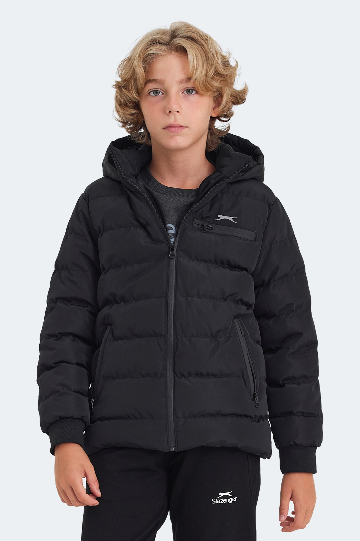 Slazenger CAPTAIN Unisex Çocuk Mont & Kaban Siyah ST23JC025X
