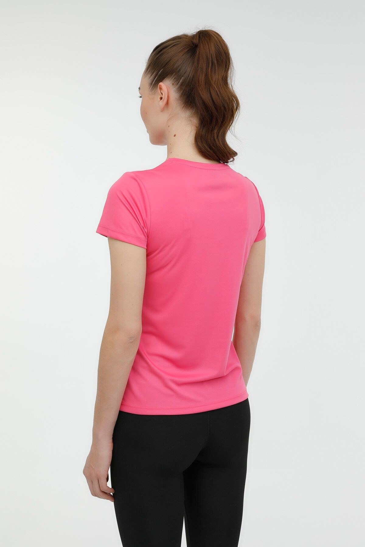Kinetix W-sn230 Basıc Pes C Neck Super Pembe Kadın Kısa Kol T-shirt